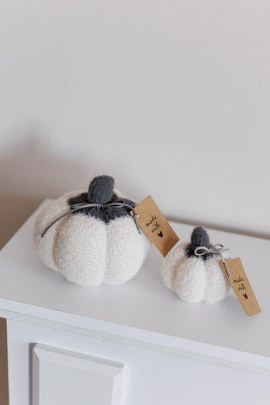 Декоративний виріб Pumpkin молочна з сірим хвостиком ПРОВАНС, D15см 041826