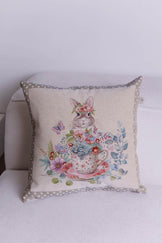 Декоративна гобеленова подушка Чарівність заєць ПРОВАНС, 45х45см 044284