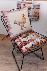 Декоративна гобеленова подушка Добробут курочка ПРОВАНС, 45х45см 044440