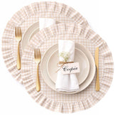 Набір серветок 2 шт з оборкою IDEIA, 30 см, бавовна, для дому, кафе, для сервірування стола беж