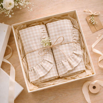 Набір серветок 2 шт з оборкою IDEIA, 30 см, бавовна, для дому, кафе, для сервірування стола беж