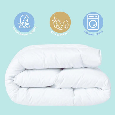 Ковдра дитяча у ліжечко 100х135 см Soft PAPAELLA штучний пух, гіпоалергенна, супер м'яка тепла