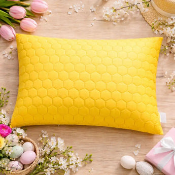 Подушка SunnyMood IDEIA 50×70 см з блискавкою жовта