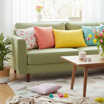 Подушка SunnyMood IDEIA 50×70 см з блискавкою жовта