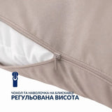 Подушка ортопедична 40х130 см з наволочкою для сну та відпочинку S-Form IDEIA антиалергенна з блискавкою