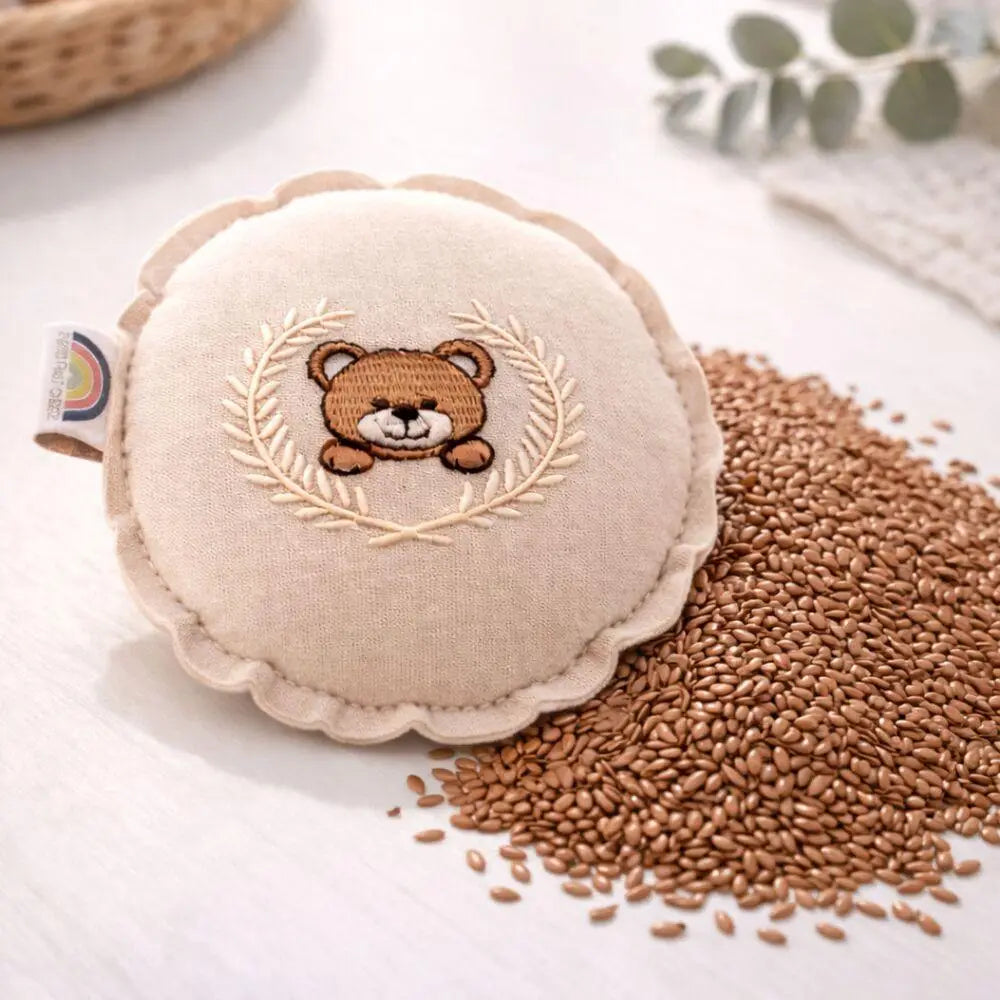 Подушка-грілка міні з насінням льону, 12 см, warming pillow PAPARELLA беж
