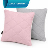 Декоративна подушка CUBE IDEIA 45×45 см пудра/світло-сіра