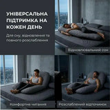 Подушка П-подібна IDEIA 140х75х20 см U-shape для вагітних, реабілітації та щоденного комфорту, з наволочкою на блискавці