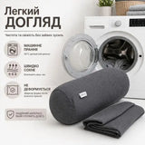 Подушка валик IDEIA 15х40 см з трикотажною наволочкою, ортопедична, для шиї, сну, відпочинку та подорожей, гіпоалергенна