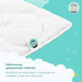 Ковдра дитяча Sei Design DeLuxe «Панда» всесезонна 100х135 см, наповнювач антиалергенне волокно, гіпоалергенна та дихаюча,