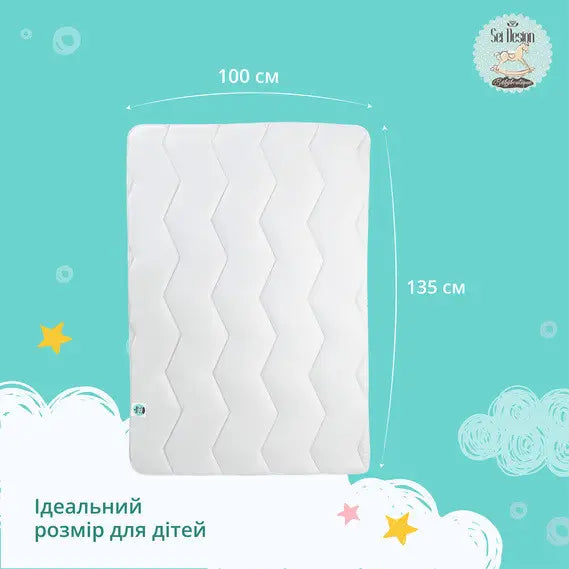 Ковдра дитяча Sei Design «Standart» всесезонна 100х135 см, наповнювач антиалергенне силіконізоване волокно, гіпоалергенна та