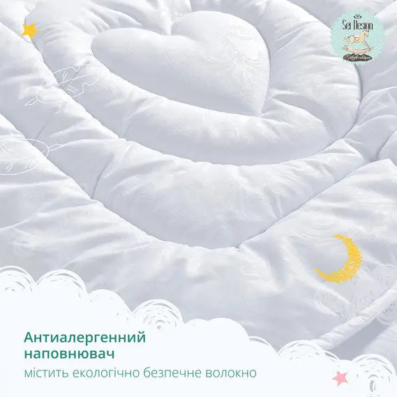 Набір дитячий для сну Sei Design DeLuxe «Ведмедик»: ковдра всесезонна 100х135 см + подушка 40х60 см, наповнювач антиалергенне