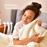 Ковдра вовняна зимова Sei Design Cashmere Premium 155х210 см, 300 г/м2, наповнювач натуральна овеча вовна, тепла та дихаюча, чохол