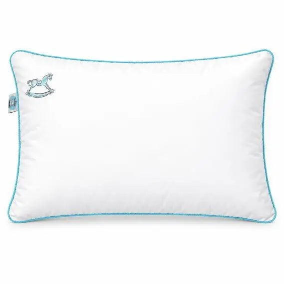 Подушка дитяча для сну Sei Design Soft Premium 40х60 см, 100% бавовна перкаль, антиалергійний наповнювач, з вишивкою біла