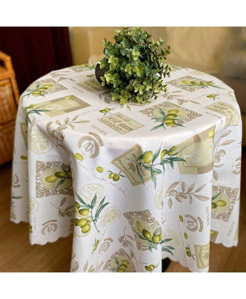 Скатертина водовідштовхувальна Симфоні оливка ПРОВАНС, 120х136см 022331