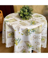 Скатертина водовідштовхувальна Симфоні оливка ПРОВАНС, 136х136см 011726