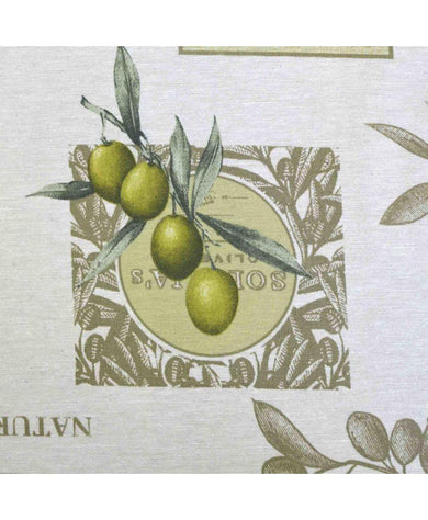 Скатертина водовідштовхувальна Симфоні оливка ПРОВАНС, 136х136см 011726