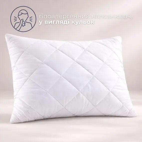 Набір спальний полуторний Bluyellow Home: ковдра зимова 140х210 см + подушка 50х70 см, гіпоалергенний, OEKO-TEX, білий