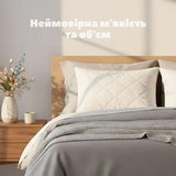Набір спальний полуторний Bluyellow Home: ковдра зимова 140х210 см + подушка 50х70 см, гіпоалергенний, OEKO-TEX, білий