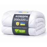 Ковдра зимова Bluyellow Home 200х220 см, гіпоалергенна, щільність 300 г/м2, євро, OEKO-TEX, біла