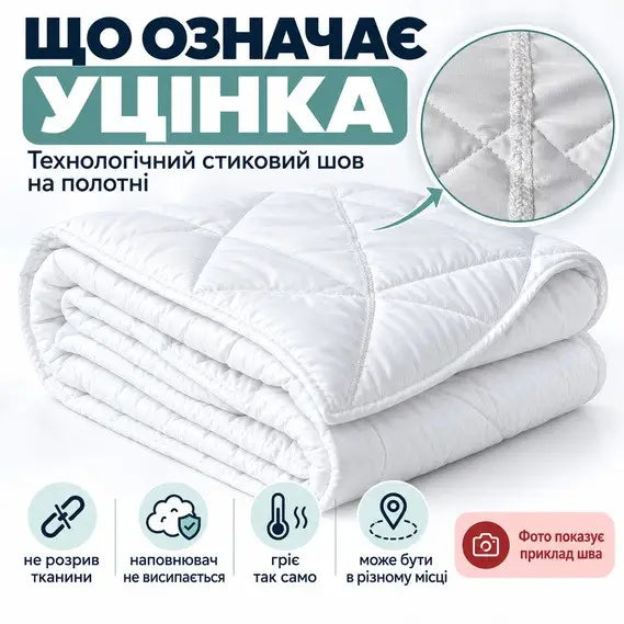 Ковдра зимова антиалергенна 175х210 см, мікрофібра, уцінка – шов на полотні, фото 2