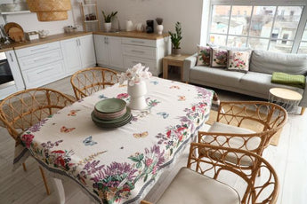 Гобеленова скатертина на стiл Лавандове поле ПРОВАНС, 135х350см 034315