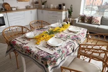 Гобеленова скатертина на стiл Лавандове поле ПРОВАНС, 135х350см 034315