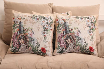 Гобеленова подушка Alicia колесо та кролики ПРОВАНС, 45х45см 021821