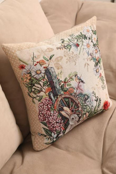 Гобеленова подушка Alicia колесо та кролики ПРОВАНС, 45х45см 021821