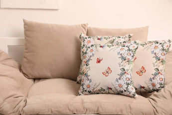 Гобеленова подушка Alicia метелики та квіти ПРОВАНС, 45х45см 021823