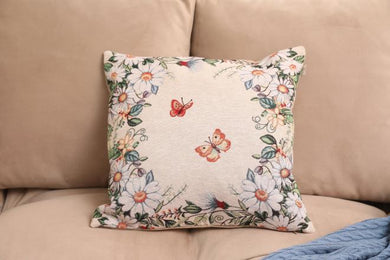 Гобеленова подушка Alicia метелики та квіти ПРОВАНС, 45х45см 021823