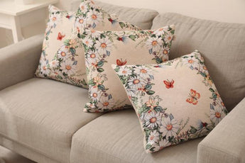 Гобеленова подушка Alicia метелики та квіти ПРОВАНС, 45х45см 021823