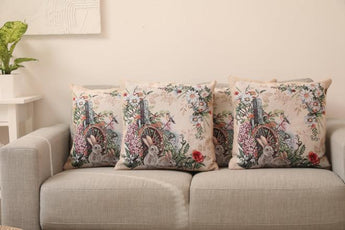 Гобеленова подушка Alicia колесо та кролики ПРОВАНС, 45х45см 021821