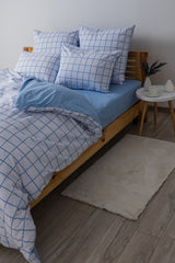 Комплект постільної білизни ТЕП "Happy Sleep" Blue Check, 50x70 двоспальний 