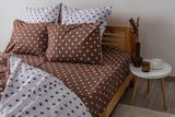 Комплект постільної білизни ТЕП "Happy Sleep" Cappuccino Dots, 50x70 євро 