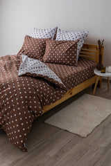 Комплект постільної білизни ТЕП "Happy Sleep" Cappuccino Dots, 50x70 євро 