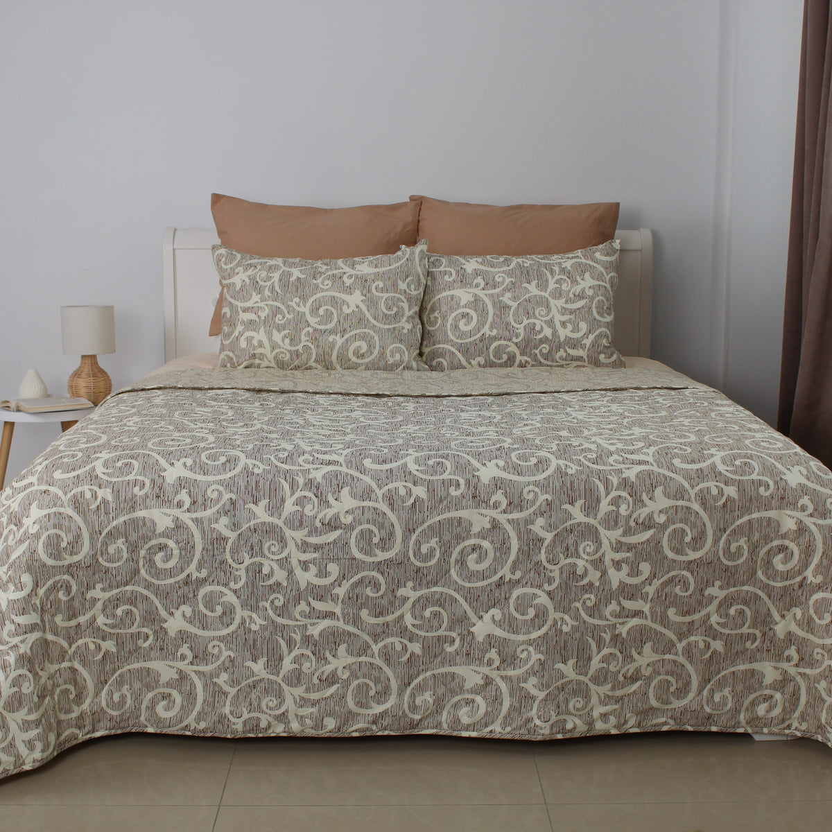 Покривало ТЕП "ELEGANT COTTON" 220*240 см Beige and White