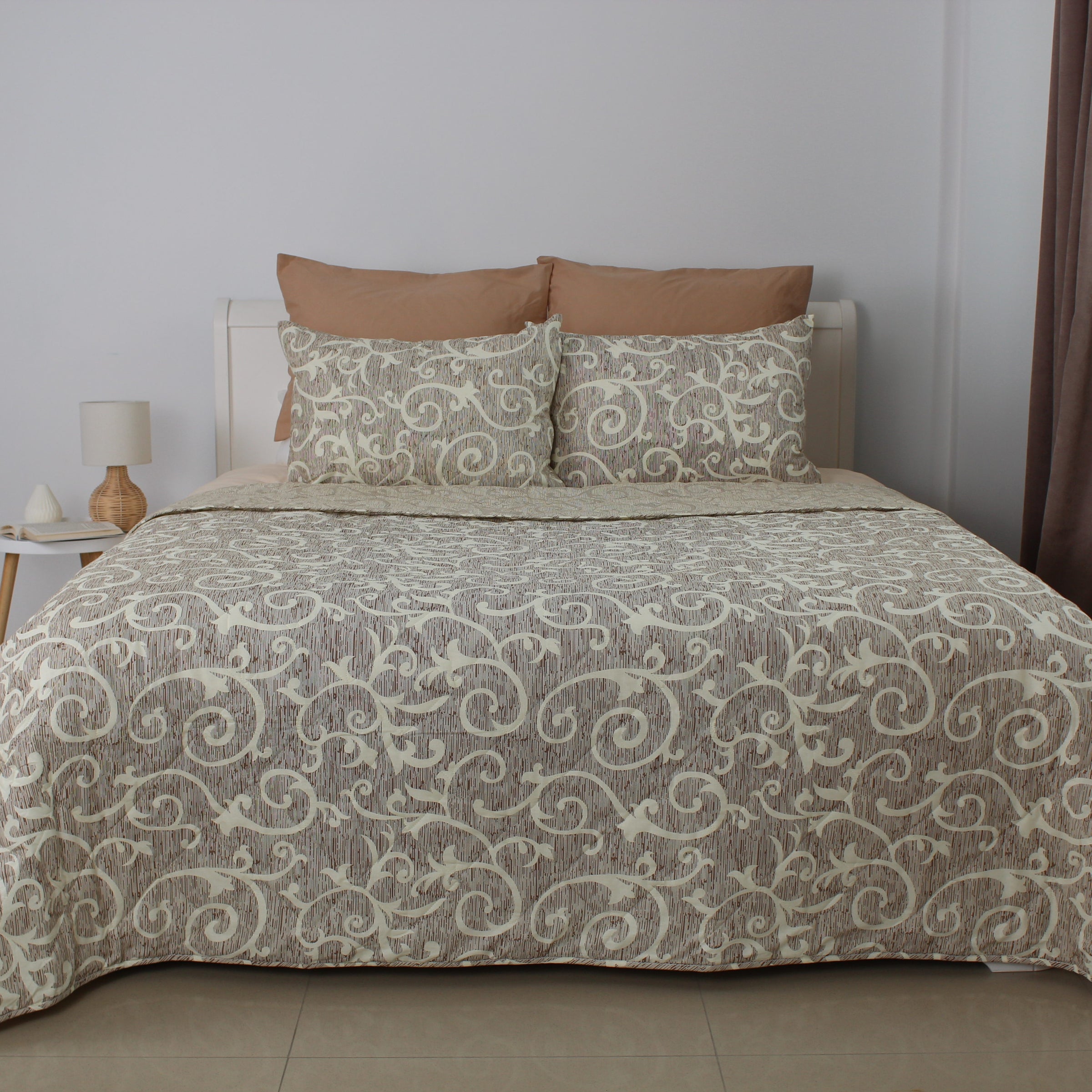 Покривало ТЕП "ELEGANT COTTON" 220*240 см Beige and White