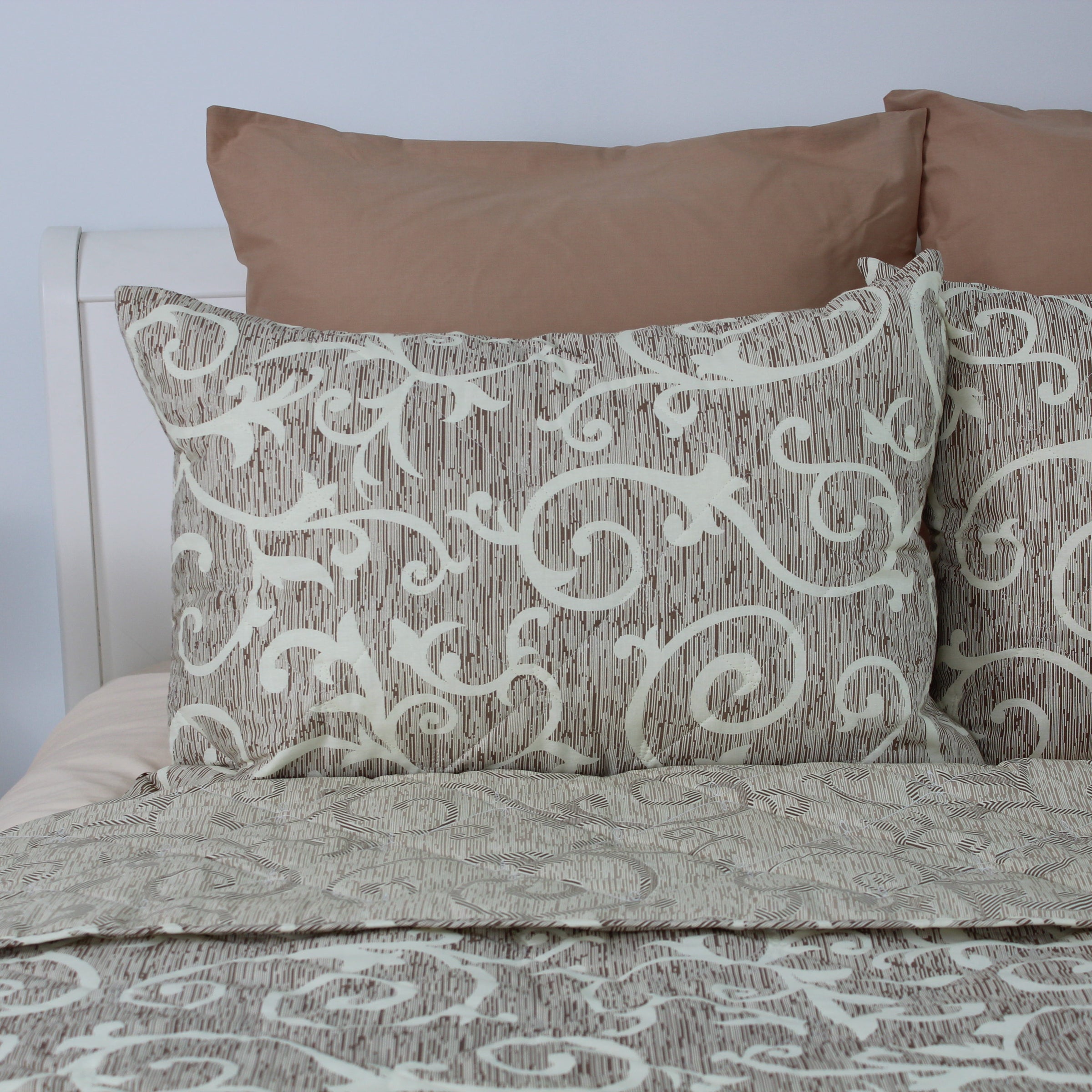 Покривало ТЕП "ELEGANT COTTON" 220*240 см Beige and White