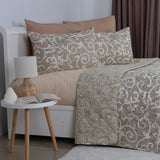 Покривало ТЕП "ELEGANT COTTON" 220*240 см Beige and White