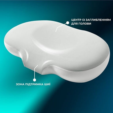 Подушка ортопедична CloudTherapy 65х40х10 см IDEIA анатомічна з ефектом пам'яті для сну на боці, спині та