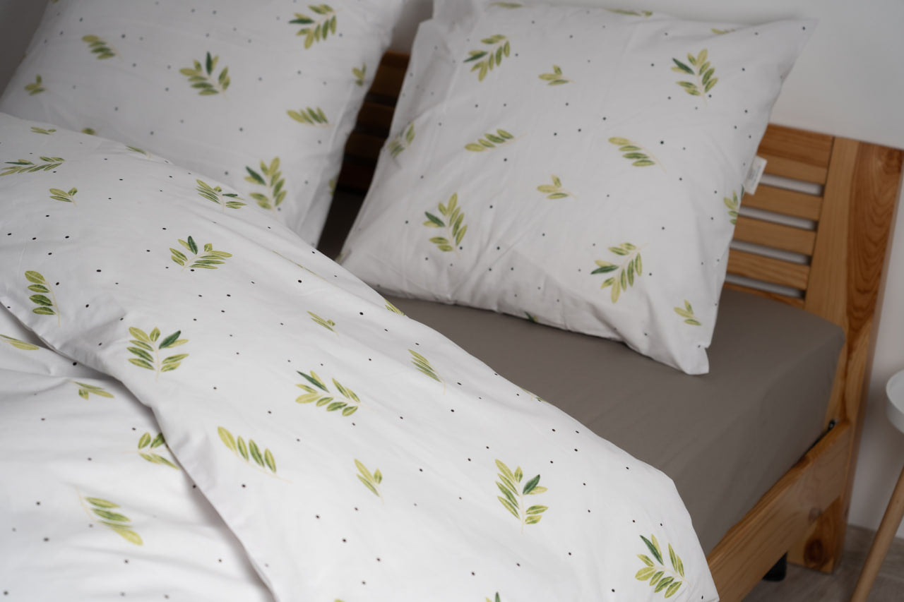 Простирадло "НАТХНЕННЯ" з резинкою 120х200 см Хакі 