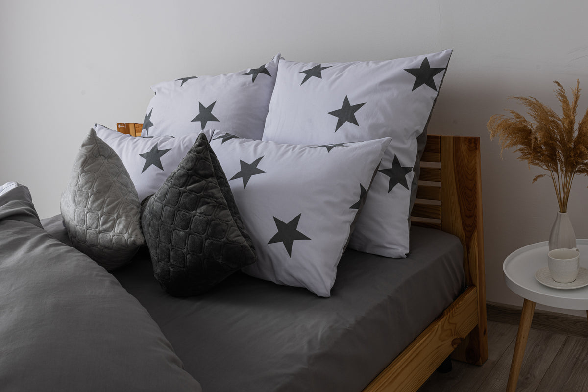 Комплект постільної білизни ТЕП "Soft dreams" Morning Star Grey, 70x70 євро 