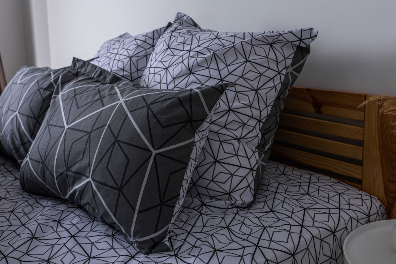 КПБ ТЕП Happy Sleep Quadro Star grey двоспальний