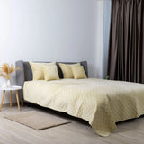 Покривало ТЕП "VELOUR" 220*240 см бежевий ромб круглий
