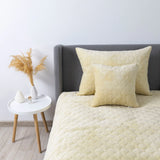 Покривало ТЕП "VELOUR" 220*240 см бежевий ромб круглий