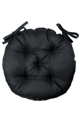 Кругла подушка на стілець LEON чорна ПРОВАНС, D40см 038930