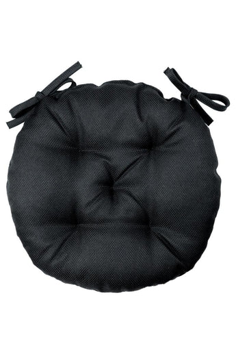 Кругла подушка на стілець LEON чорна ПРОВАНС, D40см 038930