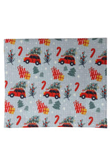 Новорічний вафельний рушник Авто на блакитному ПРОВАНС, 45х60 см 043008