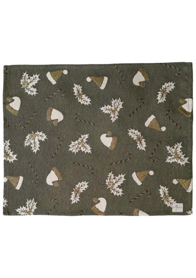 Серветка новорічна Шапочки на зеленому ПРОВАНС, 35х45см 036838